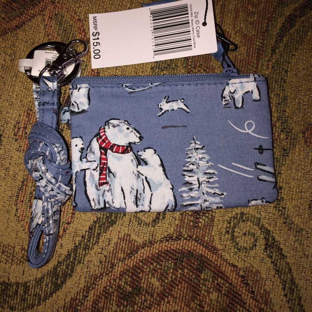 Vera Bradley Zip ID and lanyard